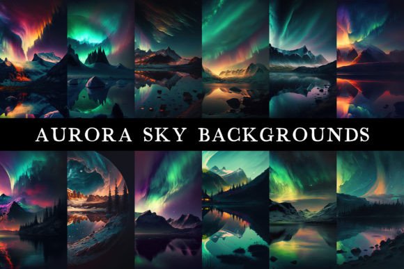 12 Aurora Sky Backgrounds for Captivating Visual Design