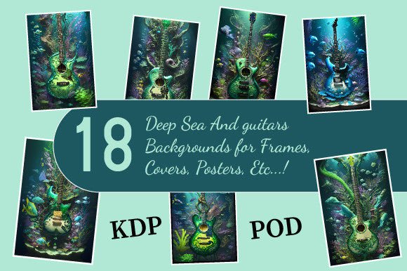 18 Under Water Guitar Backgrounds Pack 1