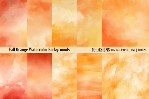 Capturing Autumn's Warmth with Watercolor Orange Backgrounds