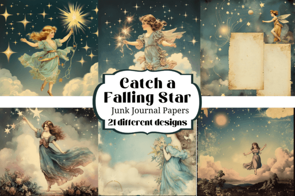 Catch a Falling Star: Vintage Illustrations for Creative Projects