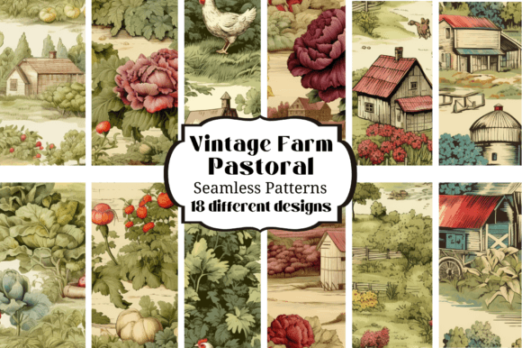 Embrace Rustic Charm with Vintage Farm Garden Seamless Backgrounds