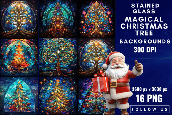 Enchant Your Designs: Magical Christmas Tree Backgrounds