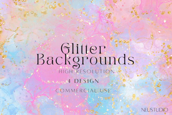Glitter Watercolor Digital Backgrounds for Stunning Visuals