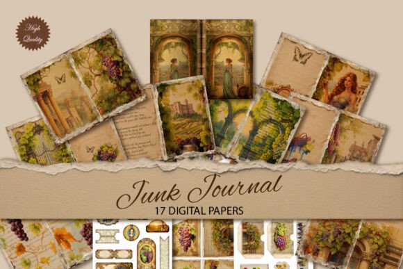 Grape-Infused Vintage Charm for Junk Journaling