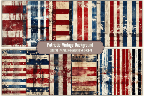 Patriotic Vintage Backgrounds: Retro PNGs for Timeless Designs