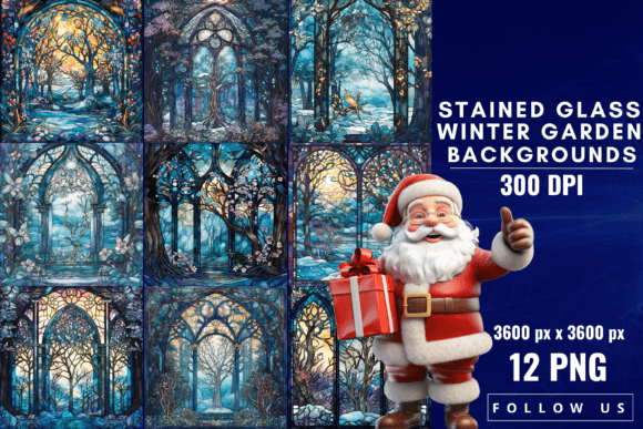Stained Glass Winter Garden Backgrounds: A Designer's Guide