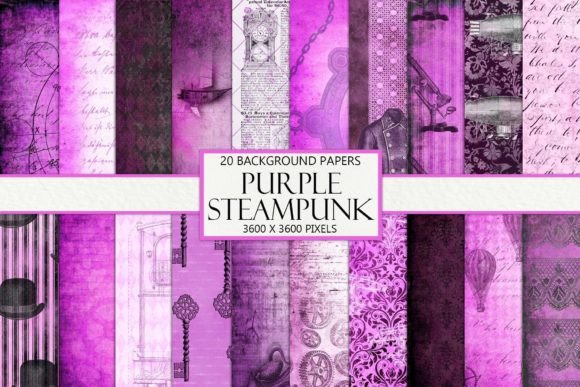 Unveiling Vintage Purple Steampunk Backgrounds for Your Projects