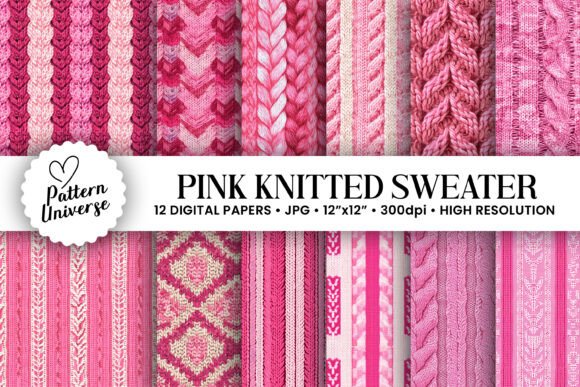 Warmth and Texture: Using Pink Knitted Sweater Backgrounds in Your Designs