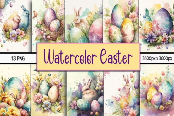 Watercolor Easter Backgrounds: Elevate Your Spring Designs