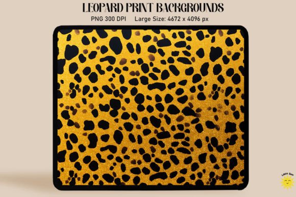 Yellow Leopard Print Backgrounds: Bold Graphic Assets